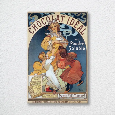 ‘Chocolat Idéal’ Alphonse Mucha Wall Art Print