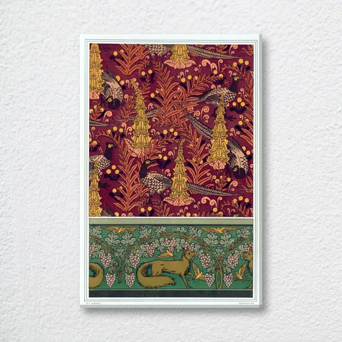 ‘Faisans Ordinaires, Digitales’ Portrait Wall Art Print