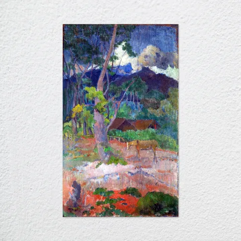 ‘Landscape With A Horse’ Paul Gauguin Wall Art Print