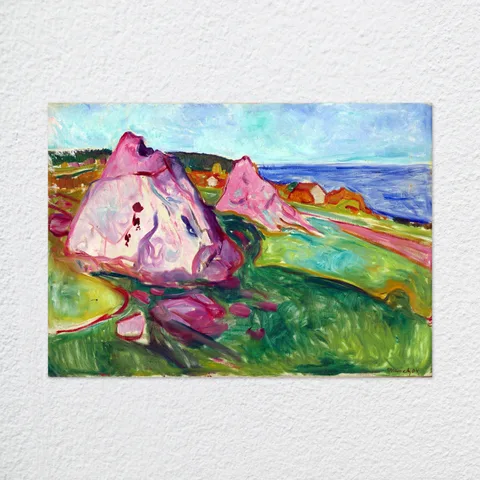 ‘Red Rocks By Åsgårdstrand’ Norwegian Wall Art Print