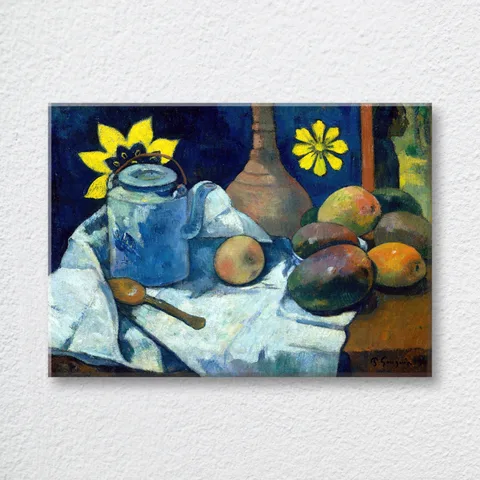 ‘Still Life With Teapot And Fruit’ French Wall Art Print